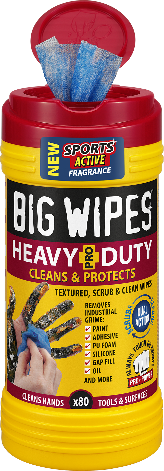 Heavy-Duty Textured, Scrub & Clean Wipes