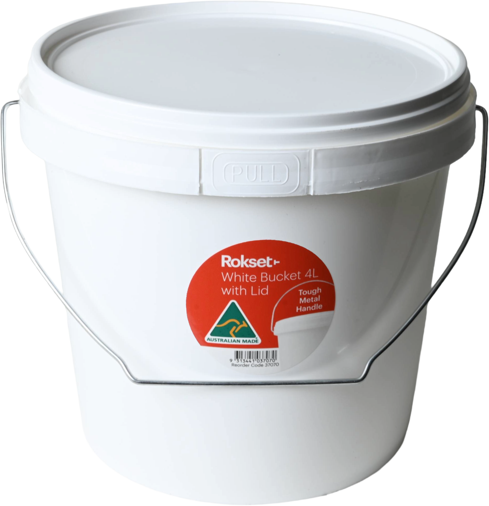 White Bucket & Lid 4L