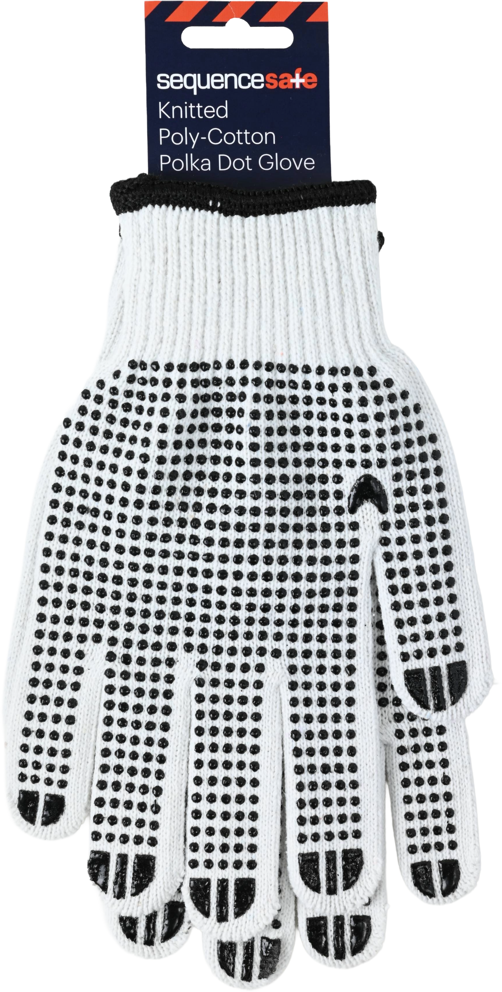 Knitted Glove With Dotted Poly Grip