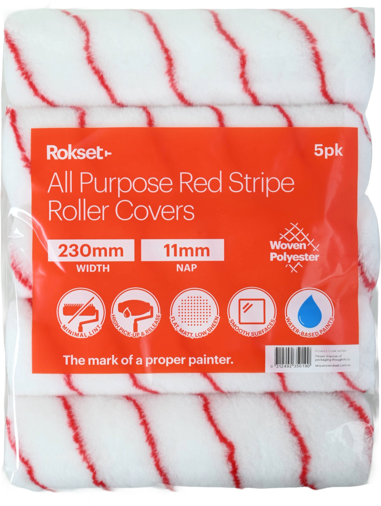All Purpose Red Stripe Roller Cover