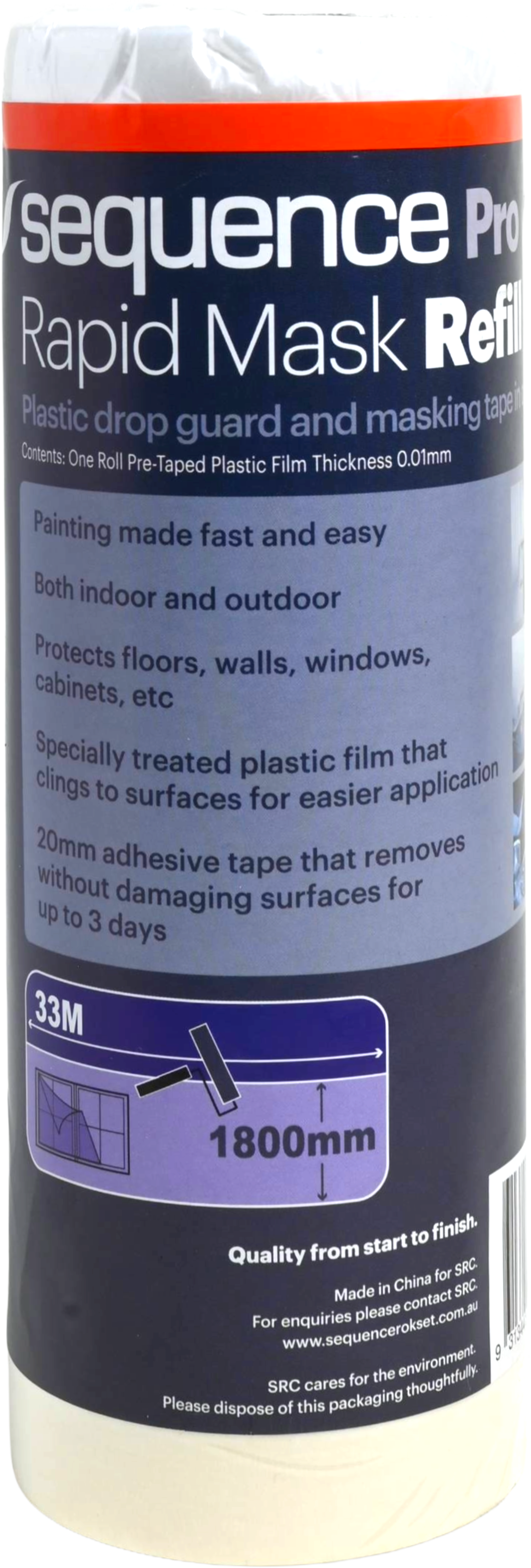 Pre-Taped Masking Film